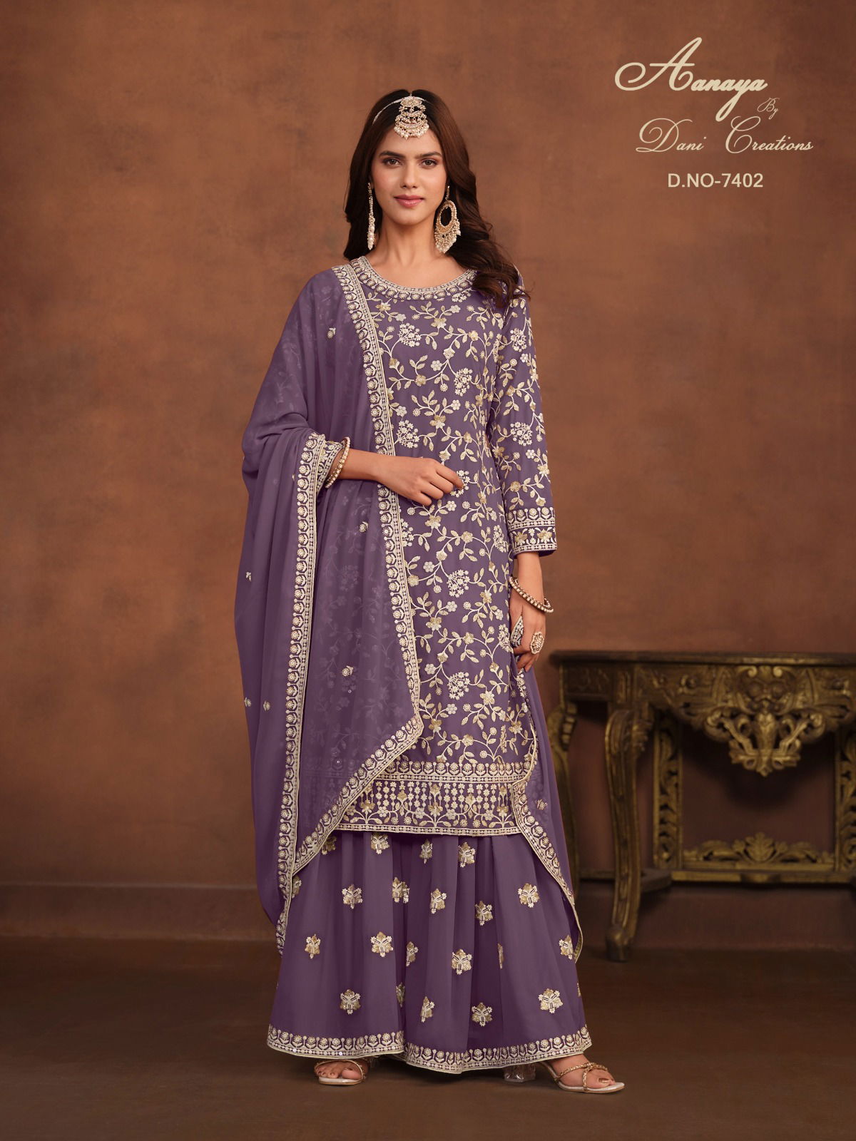 Aanaya Vol 174 By Dani Fashion 7401 To 7404 Series Designer Georgette Suits Wholesalers In Delhi
